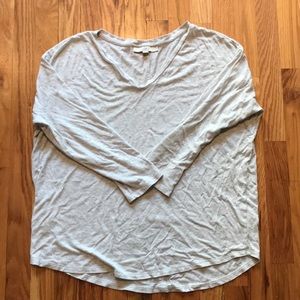 LOFT-3/4 Sleeve V-Neck-Size:L